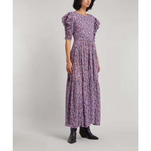 Isabel Marant Étoile Sichelle Floral Cotton Maxi Dress US 4 / EU 34